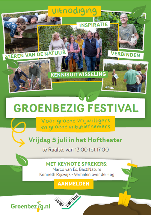 Aanmelden voor Groenbezig Festival 2024 gestart