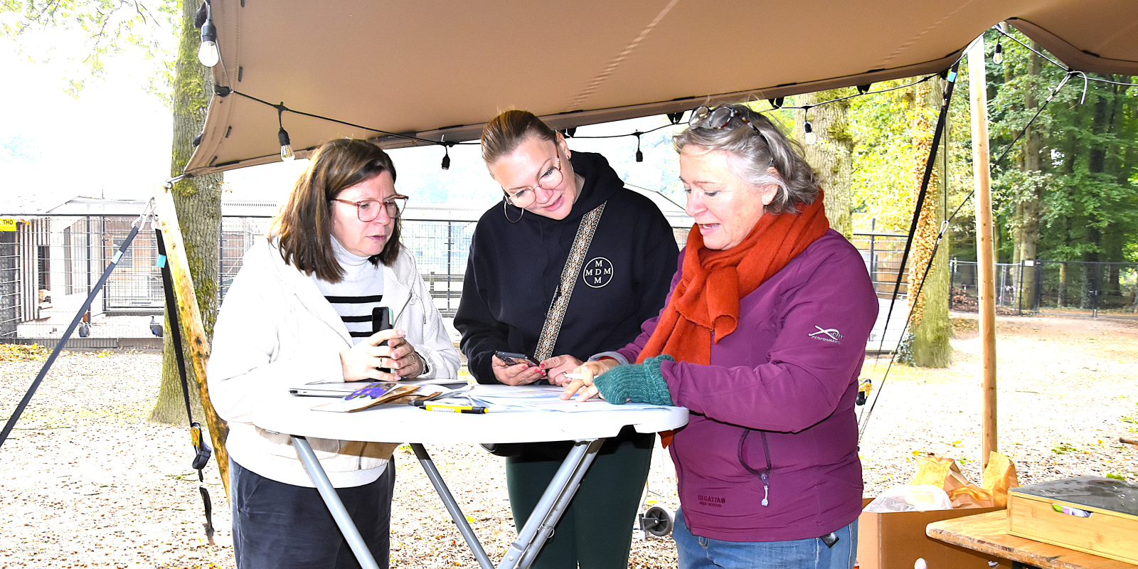 Angelien Hoppen deelt waardplanten uit aan inwoners Enschede