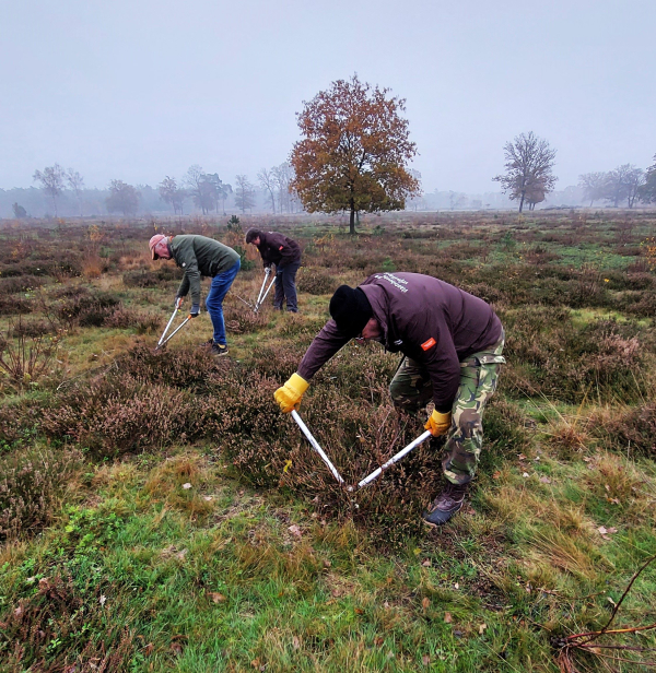 Met de takkenschaar in actie