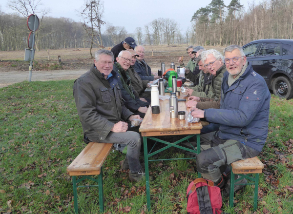 Halverwege de ochtend is er koffie