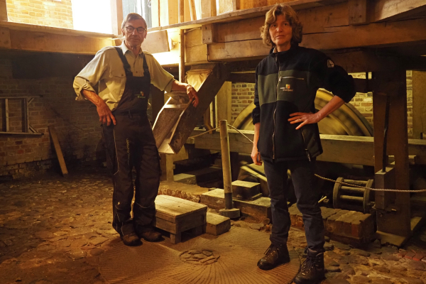Vrijwilligers van de Watermolen van Frans; foto: Nico Kloek