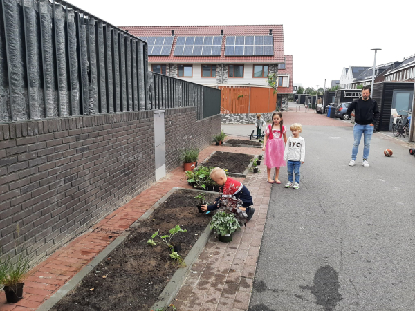 Tegels eruit, planten erin...