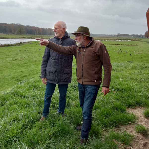 Hein Kuijper(links) en Arend Spijker in de Ommermars